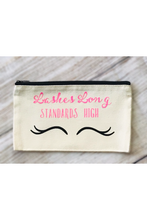 Load image into Gallery viewer, Canvas Zipper Pouch &quot;Lashes Long Standards High&quot;
