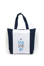 Load image into Gallery viewer, &quot;The Tea is Calling and I Must Go&quot; Novelty Graphic Print Tote Bag
